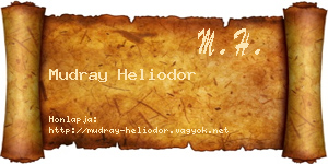Mudray Heliodor névjegykártya